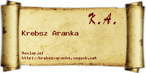 Krebsz Aranka névjegykártya